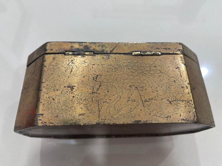 หีบ กล่อง ยุคเซี้ยงไฮ้ ทองเหลือง โบราณ เก่าสะสม รูปที่ 6