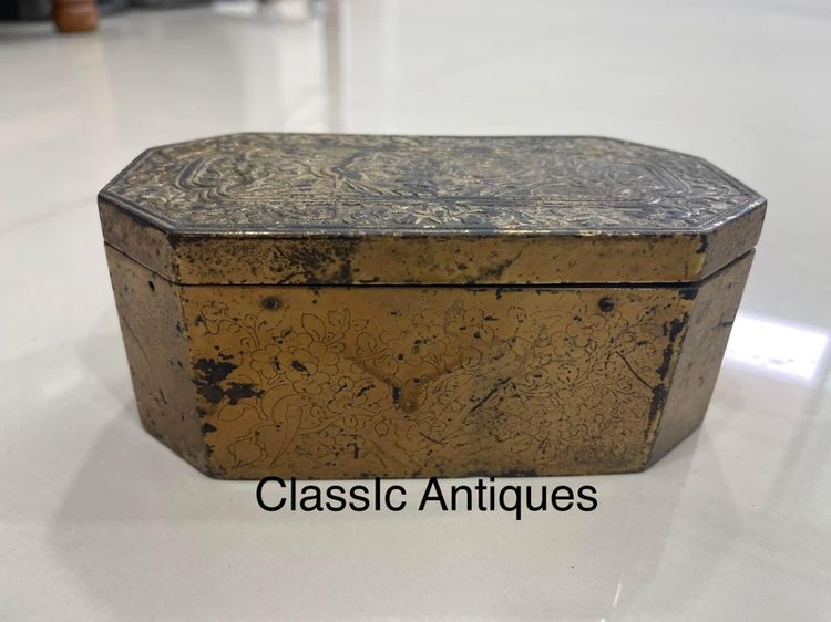 หีบ กล่อง ยุคเซี้ยงไฮ้ ทองเหลือง โบราณ เก่าสะสม รูปที่ 3