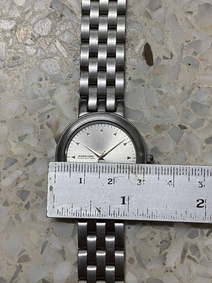 นาฬิกายี่ห้อ ALPHA CUBIC  ควอทซ์ แท้มือสอง สแตนเลส สายยาว 8 นิ้ว  800฿ รูปที่ 8