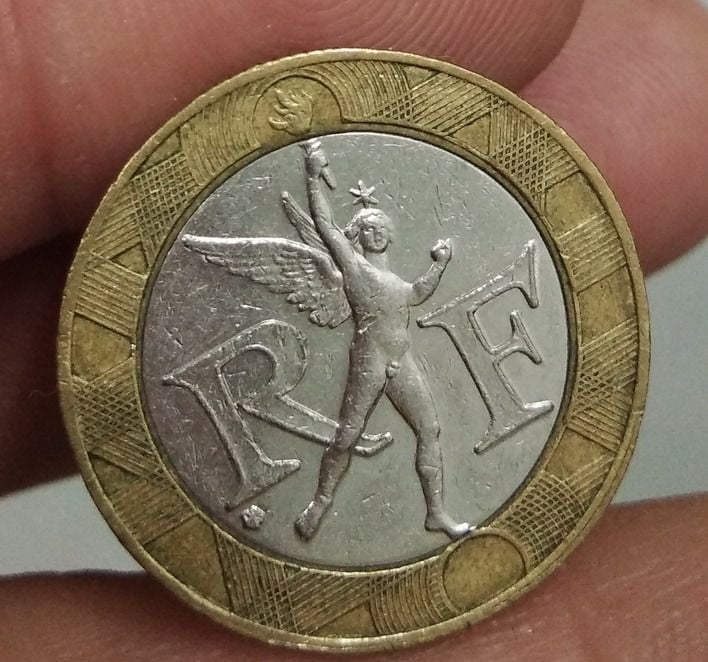 8764-เหรียญกษาปณ์ฝรั่งเศส 10 FRANC  จำนวน 2 เหรียญ รูปที่ 2