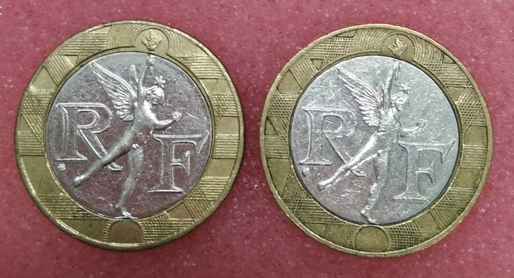 8764-เหรียญกษาปณ์ฝรั่งเศส 10 FRANC  จำนวน 2 เหรียญ รูปที่ 8