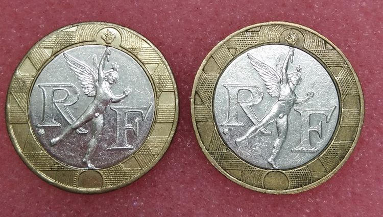 8764-เหรียญกษาปณ์ฝรั่งเศส 10 FRANC  จำนวน 2 เหรียญ รูปที่ 6