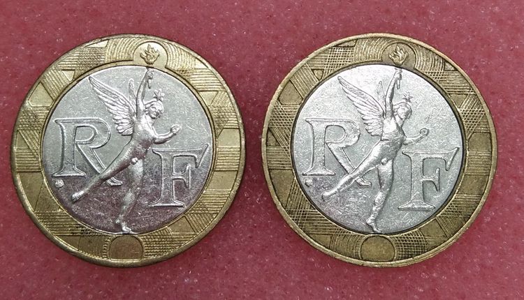 8764-เหรียญกษาปณ์ฝรั่งเศส 10 FRANC  จำนวน 2 เหรียญ รูปที่ 3