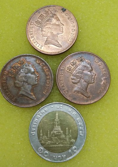 8765-เหรียญกษาปณ์สหราชอาณาจักรและไอร์แลนด์เหนือ TWO PENCE(Badge of Prince of Wales) series  1985-1997 จำนวน 3 เหรียญ รูปที่ 10