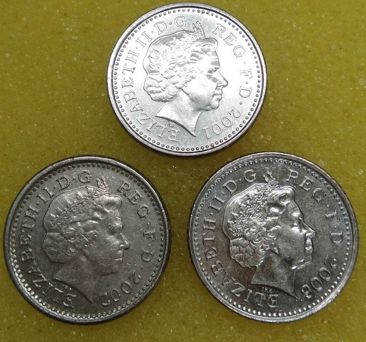 8766-เหรียญกษาปณ์สหราชอาณาจักรและไอร์แลนด์เหนือ FIVE PENCE(Crowned Thistle) series  1998-2008 จำนวน 3  เหรียญ รูปที่ 9