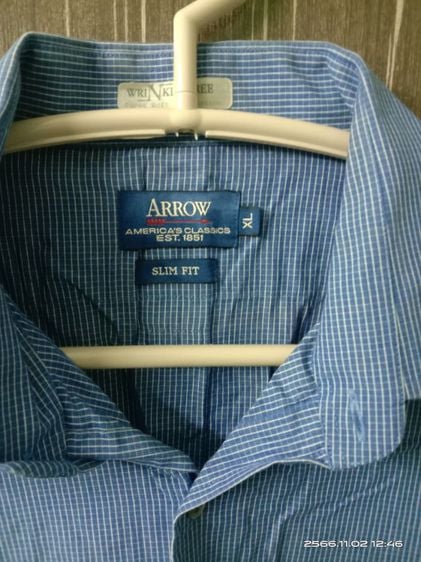 เสื้อเชิ้ต Arrow XL slim fit สีน้ำเงิน รูปที่ 2