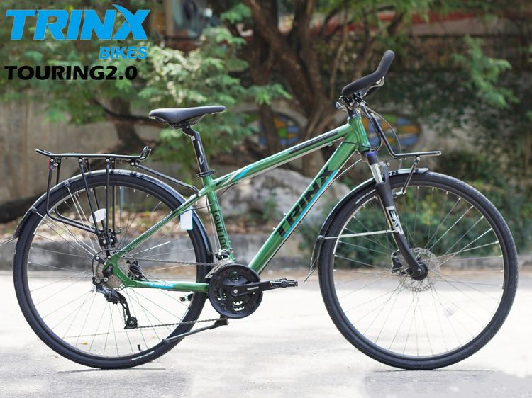 จักรยานทัวร์ริ่ง TRINX TOURING2.0  ล้อ 700C เกียร์ 27 สปีด  เฟรมอลูมิเนียม  o เฟรมอลูมิเนียม 6061 o โช๊คหน้าปรับล็อคได้ o มีตะแกรงหนาและหลัง รูปที่ 2