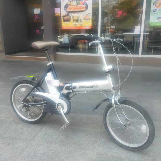 จักรยานไฟฟ้าแบบพับได้ จากญี่ปุ่นคุณภาพดี Panasonic ระบบไฮบริด ปั่นผสม ออกแรงปั่นเล็กน้อยระบบไฟฟ้าจะทำงาน หรือจะปั่นแบบไม่ไฟฟ้าก็ได้ดี เฟรมอล รูปที่ 2