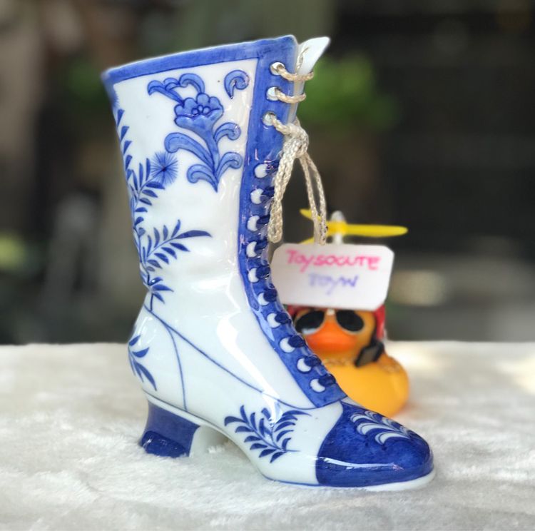 Ceramic Vase Blue and White แจกันเซรามิครองเท้าบู๊ท ตั้งโชว์ตกแต่งบ้าน รูปที่ 6