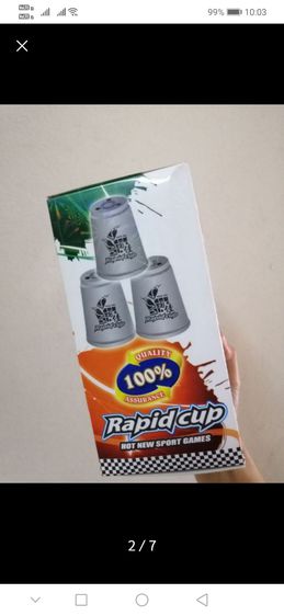 เกมเรียงแก้วสแต๊ค​ Rapid​ Cups​สีน้ำเงิน 12ชิ้น​พร้อมถุงผ้า ฝึกกล้ามเนื้อและสมอง​ ฝึกสมาธิ ประลองความเร็ว รูปที่ 6