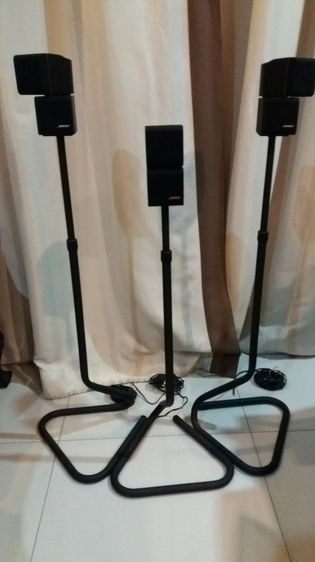  3 BOSE DOUBLE CUBE SPEAKERS and BLACK ADJUSTABLE STANDS รูปที่ 2