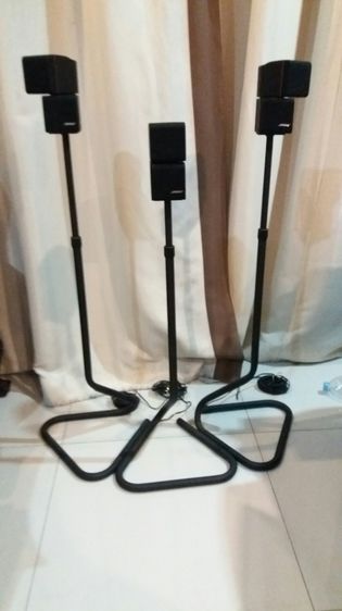  3 BOSE DOUBLE CUBE SPEAKERS and BLACK ADJUSTABLE STANDS รูปที่ 5