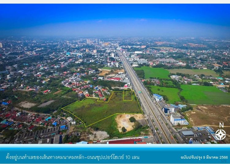 ไม่ใช่ ขายที่ดิน เชียงใหม่ แปลงใหญ่ ติดถนนซุปเปอร์ไฮเวย์ 26 ไร่ ราคา 450 ลบ. รูปที่ 3