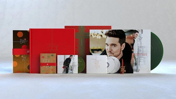 ภาษาอังกฤษ ขายแผ่นเสียงซีลนักร้องชายยอดเยี่ยมมาดเท่ Michael Bublé Christmas 2021 Super Deluxe 10th Anniversary Limited Edition Set LP CD  ส่งฟรี 