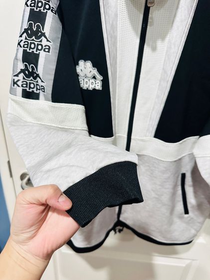 เสื้อวอร์มสีเทาแถบใหญ่ แบรนด์ kappa vintage รูปที่ 6