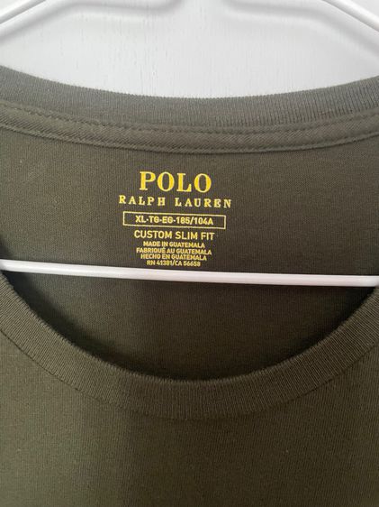เสื้อยืดผู้ชาย Polo Ralph Lauren มือหนึ่ง ไซส์ใหญ่สุดXL สีเขียวขี้ม้าพร้อมโลโก้ตรงอก รูปที่ 3