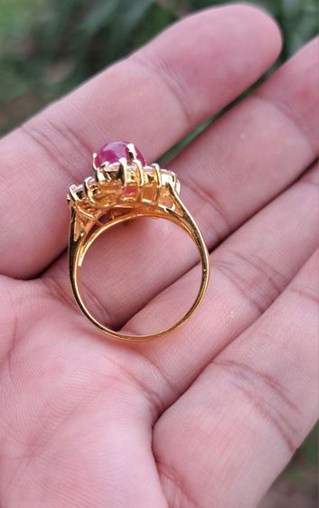 แหวนทับทิมแท้ ทับทิมพม่า ล้อมเพชรสวิส cz
 รูปที่ 8