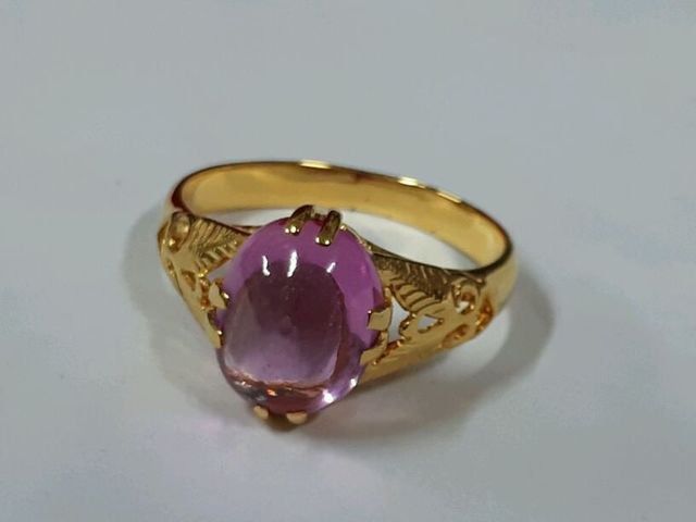 (70) เเหวนทอง 90 พลอยสีชมพู รูปที่ 6