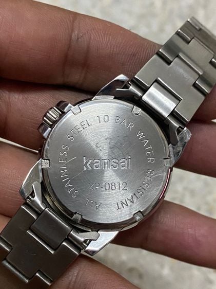 นาฬิกายี่ห้อ KANSAI  ควอทซ์  ของแท้มือสอง สแตนเลสสายยาว 19 เซนติเมตร  1200฿ รูปที่ 3