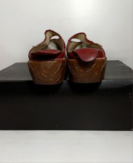 EL NATURALISTA, Dark Red Open-Heel Slip-on Casual Sandals for Women 41EU(26.0cm) Original ของแท้ มือ 2 สภาพเยี่ยม, รองเท้าแตะลำลอง El Nat รูปที่ 13
