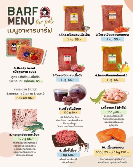 อาหารบาร์ฟสำหรับสุนัขและแมว รูปที่ 13
