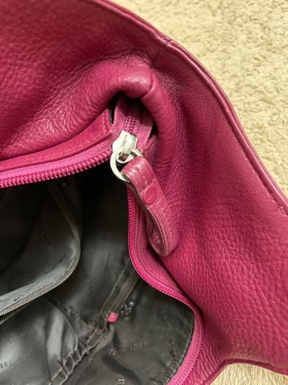 กระเป๋าหนังแท้มือสองสีชมพูสภาพ 95เปอร์เซ็นต์  แบรนด์ DlVIN รูปที่ 5