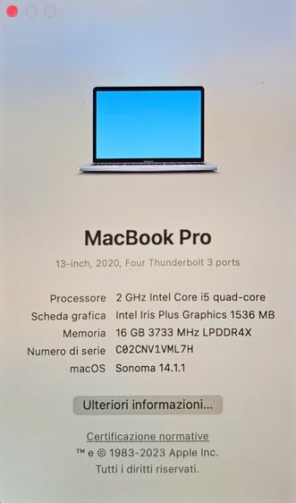 MacBook Pro 13 inch 2020 Ram 16 GB SSD 512 GB TouchBar Four Thunderbolt 3 Ports ครบกล่อง รูปที่ 8