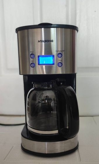 เครื่องชงกาแฟ coffee maker ดีไซน์สแตนเลส หน้าจอดิจิตอล ขนาด 12 ถ้วย ชอบกาแฟจัดไป