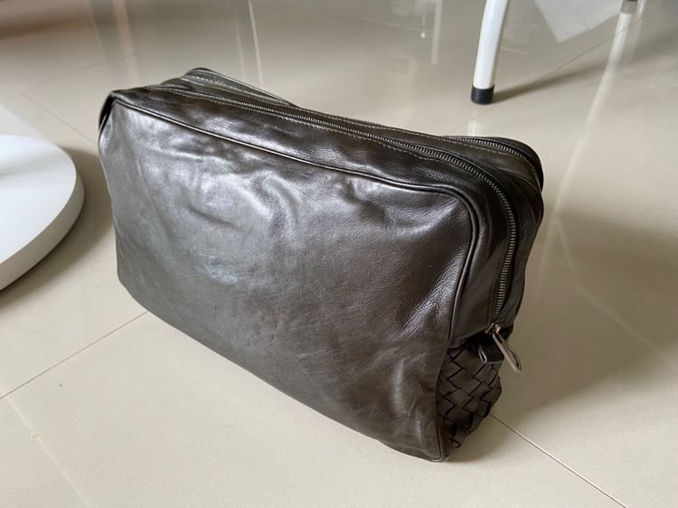 หนังแท้ ไม่ระบุ น้ำตาล กระเป๋าใส่ของ Bottega Veneta Pouch Travel Case Bag