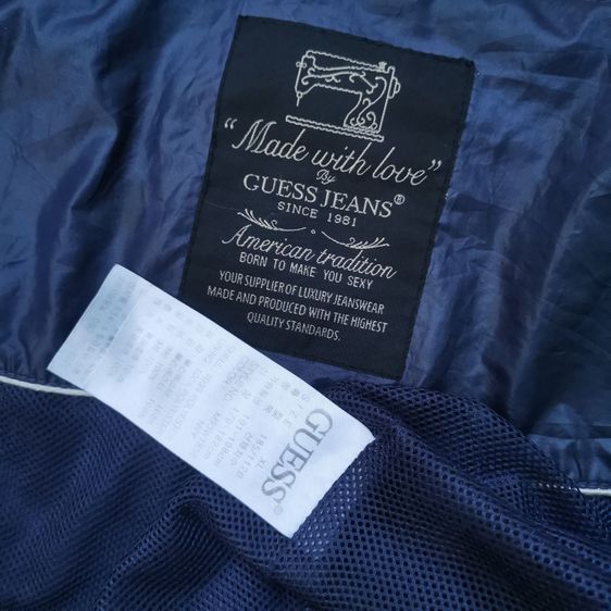 Guess Jeans Navy Blues purple Full Zipper Jacket รอบอก 44” รูปที่ 8