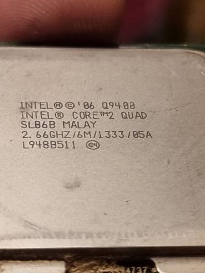  CPU Core 2 Quad Q9400  2.66Ghz 95W  LGA 775  4คอ 4เทรด 
 6 MB L2 Cache
 buss 1333 MHz
 รองรับ เมนบอร์ด Socket 775 พร้อมส่ง 1500 บาท รูปที่ 11