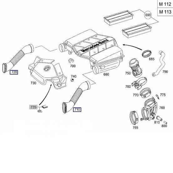 เลนส์ไฟหน้า W211 E200 Kompressor E220cdi E240 E280 โช๊คฝาท้าย Benz แวน estate ท่ออากาศ ท่อไอดี M112 V6 E240 CLK240 รูปที่ 15