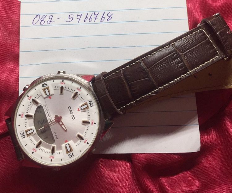 นาฬิกาข้อมือผู้ชาย CASIO ANALOG-DIGITAL รุ่น AMW-830L-7A นาฬิกามือสองของแท้ สภาพสมบูรณ์ค่ะ