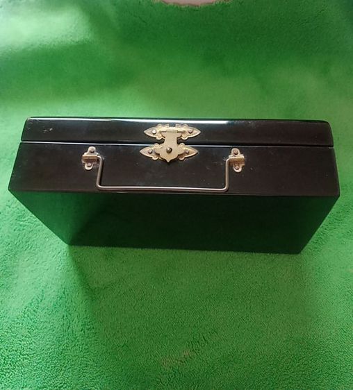 กล่องไม้โบราณ ประดับมุก แบบมีหูหิ้ว สวย หายากค่ะ รูปที่ 2