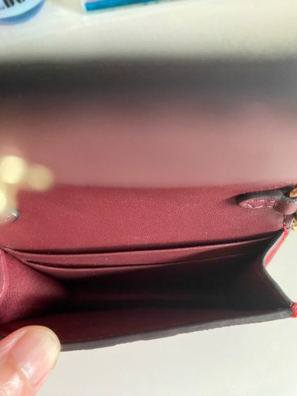 กระเป๋าใส่บัตร coach แท้ สีแดงสวยมากก รูปที่ 7