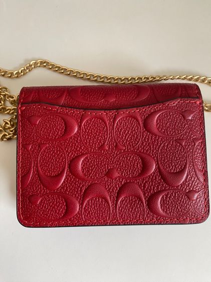 กระเป๋าใส่บัตร coach แท้ สีแดงสวยมากก รูปที่ 2
