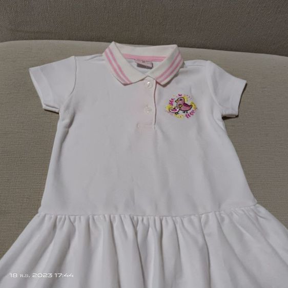 ขายชุดกระโปรงเด็กผู้หญิง สีขาวแถมชมพู Moda Bimbi  size 2T อายุ 2 - 3 ขวบ ของใหม่   รูปที่ 7