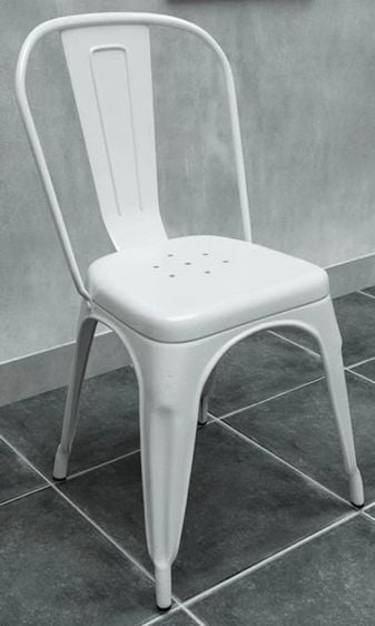 เก้าอี้ตั้งข้างห้อง/เก้าอี้โต๊ะอาหาร อื่นๆ เก้าอี้เหล็กสีขาว style modern 