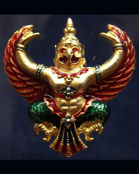 พญาครุฑ พิธียกครุฑพ่าห์ ศาลจ.เบตง พ.ศ. 2555 เนื้อทองเหลืองกะไหล่ทองลงยา รูปที่ 3