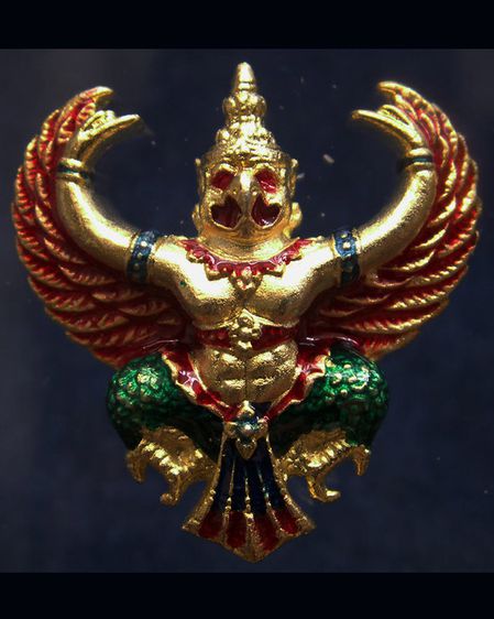 พญาครุฑ พิธียกครุฑพ่าห์ ศาลจ.เบตง พ.ศ. 2555 เนื้อทองเหลืองกะไหล่ทองลงยา รูปที่ 5