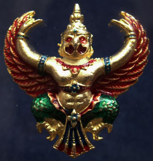 พญาครุฑ พิธียกครุฑพ่าห์ ศาลจ.เบตง พ.ศ. 2555 เนื้อทองเหลืองกะไหล่ทองลงยา รูปที่ 15