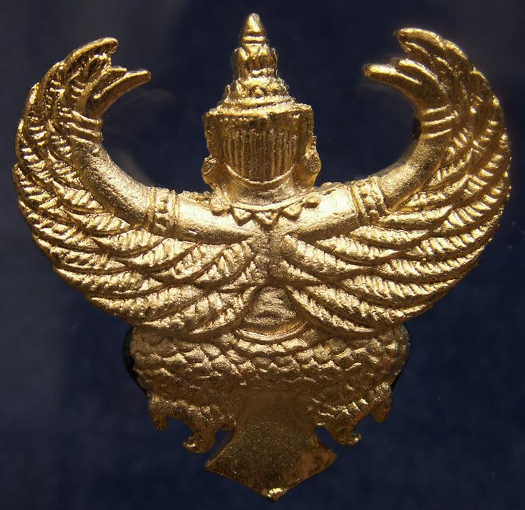 พญาครุฑ พิธียกครุฑพ่าห์ ศาลจ.เบตง พ.ศ. 2555 เนื้อทองเหลืองกะไหล่ทองลงยา รูปที่ 2