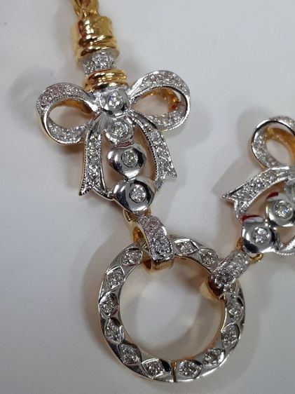 (154) สร้อยคอทอง 90 เพชรเเท้ ทองแท้ รูปที่ 7