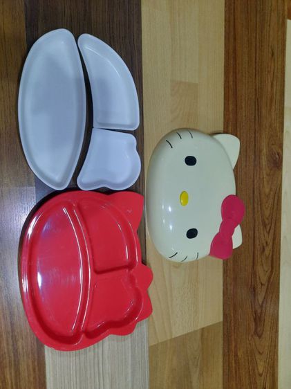 ถาดอาหารเด็ก หน้าkitty 3ช่อง made in japan รูปที่ 3