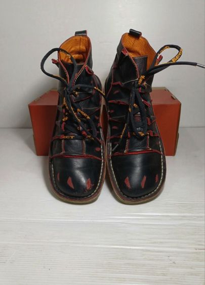 EJECT Boots for Women 40EU(25.7cm) Original ของแท้ มือ 2 สภาพเยี่ยม, รองเท้าบู้ท EJECT หนังแท้แต่งลายแนว"Arts" พื้นเต็มเหมือนมือ 1 สวยมาก รูปที่ 4