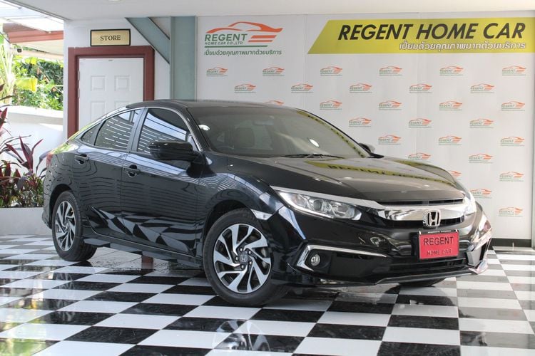 Honda Civic 2019 1.8 E i-VTEC Sedan เบนซิน ไม่ติดแก๊ส เกียร์อัตโนมัติ ดำ รูปที่ 1