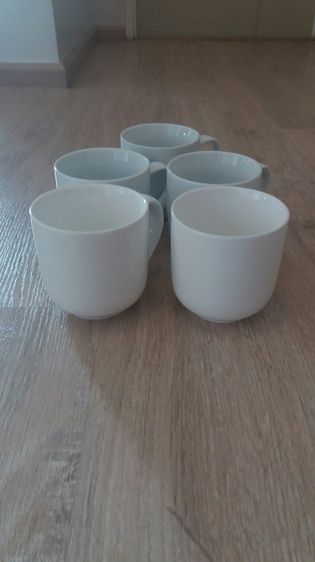 NEW WHITE CERAMIC COFFEE MUGS - แก้วกาแฟสีขาวใหม่ รูปที่ 2