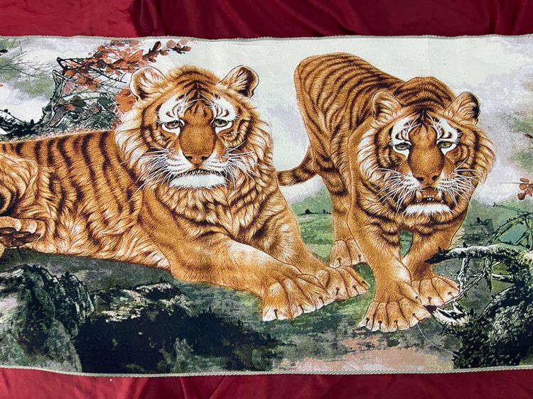 ภาพปัก เสือคู่ ผืนยาวสะสม รูปที่ 5