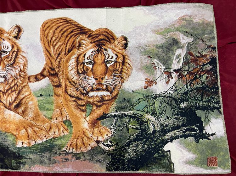 ภาพปัก เสือคู่ ผืนยาวสะสม รูปที่ 6