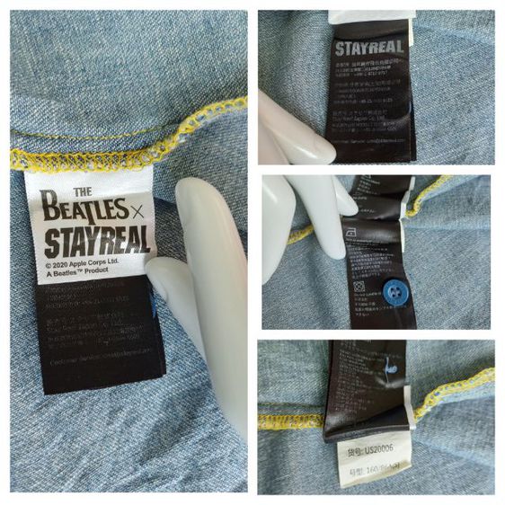The Beatles x Stayreal Unisex Danim Shirt Size S  รูปที่ 9